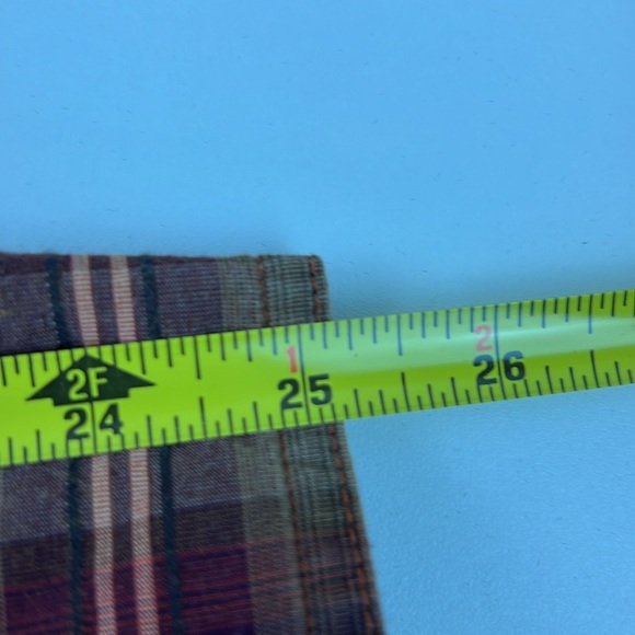 Columbia Sportswear Company Men's LS Orange Plaid Casual Button Down Shirt - Picture 8 of 9